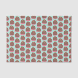 Papel De Seda Divertido y lindo Budín de Navidad festivo