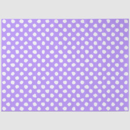 Papel De Seda Diviértete con Morado y Lunares Blancos Irregulare
