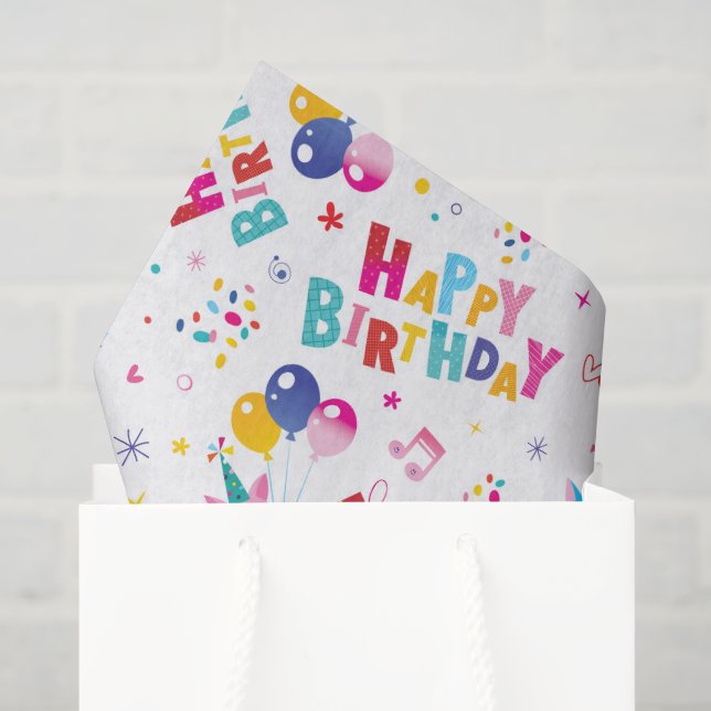 Papel De Seda Diviértete Cumpleaños Patrón (Bolsa de regalo)