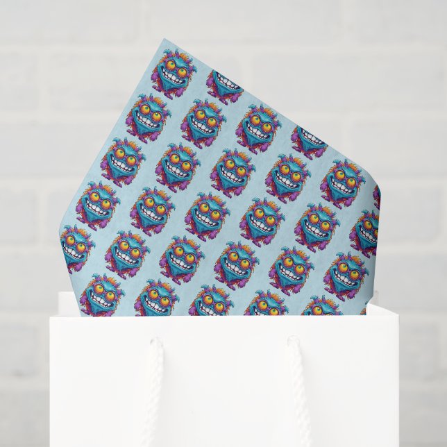 Papel De Seda Diviértete Monstruo baldosas fiesta unisex (Bolsa de regalo)