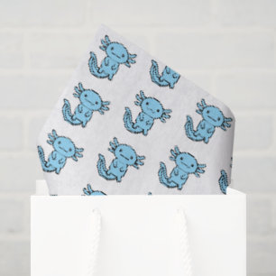 Papel De Seda Diviertido equipo de Axolotl azul editable persona
