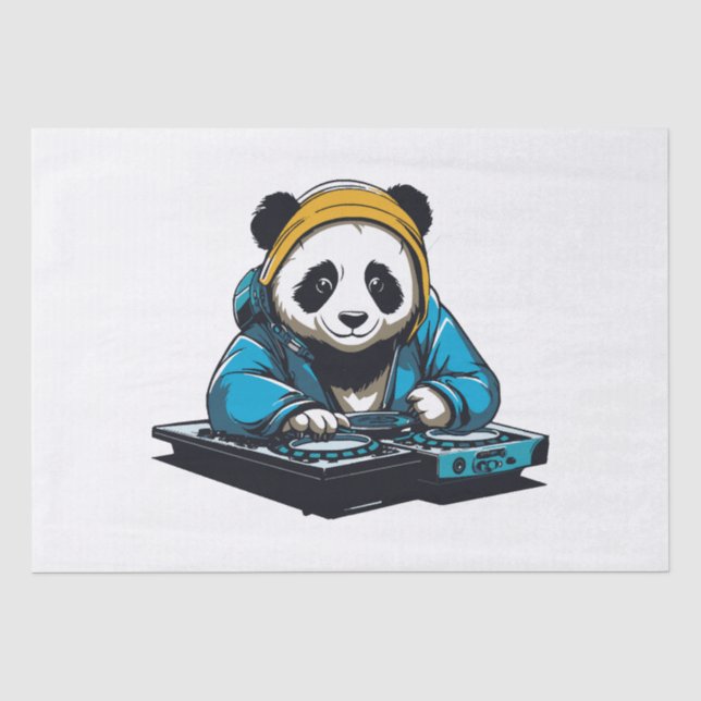 Papel De Seda DJ Kawaii Panda (Anverso)