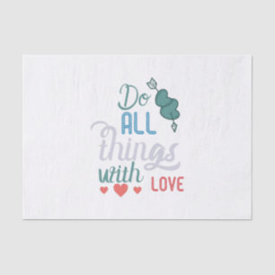Papel De Seda Doble Regalo Hacer Todas Las Cosas Con Amor
