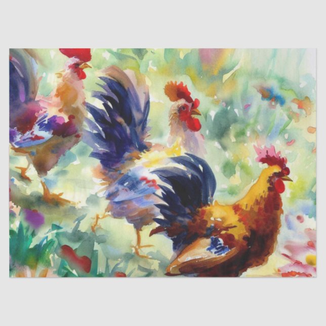 Papel De Seda Doce días de Navidades: gallinas francesas (B), (Anverso)