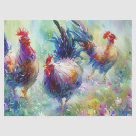 Papel De Seda Doce días de Navidades: gallinas francesas (C),