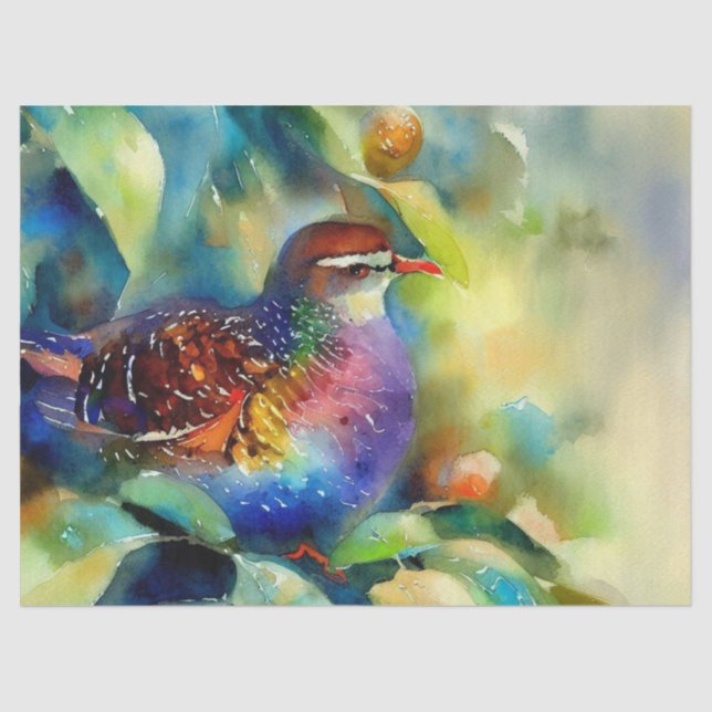 Papel De Seda Doce días de Navidades: Partridge, (A) (Anverso)