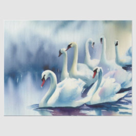 Papel De Seda Doce días de Navidades: Swans A-Swimming (A),