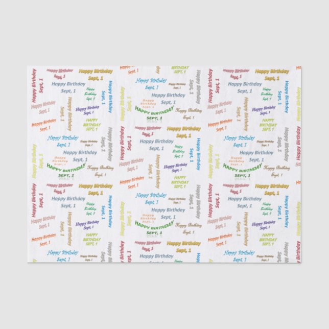 Papel De Seda Documento de cumpleaños (Anverso)