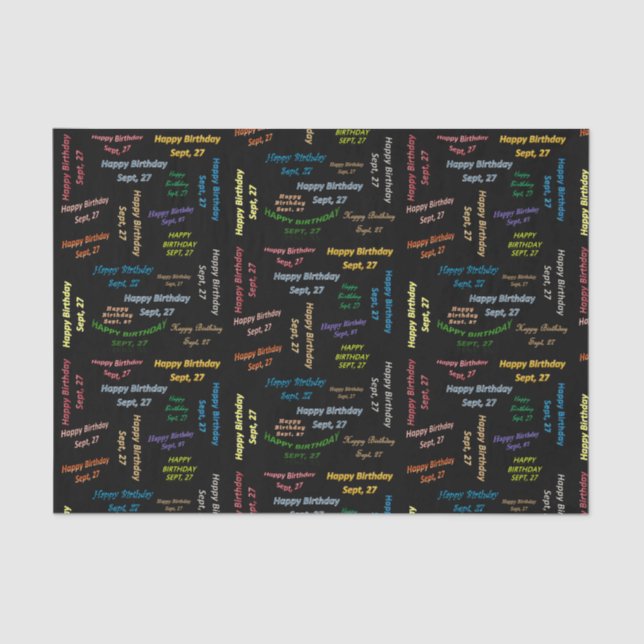 Papel De Seda Documento de debate de cumpleaños 27 de septiembre (Anverso)