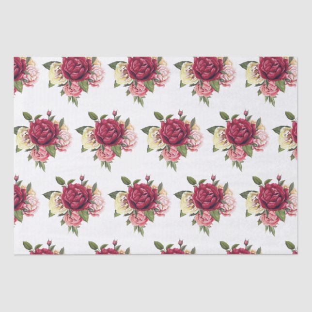 Papel De Seda Documento de discusión para rosas (Anverso)