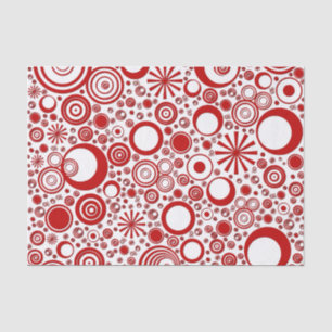 Papel De Seda DOCUMENTO DE ENVOLTURA DE TISOS RODADO-Rojo-Blanco