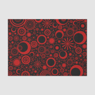 Papel De Seda DOCUMENTO DE RAPIDEZ Rounds-Red-Black-TISSUE