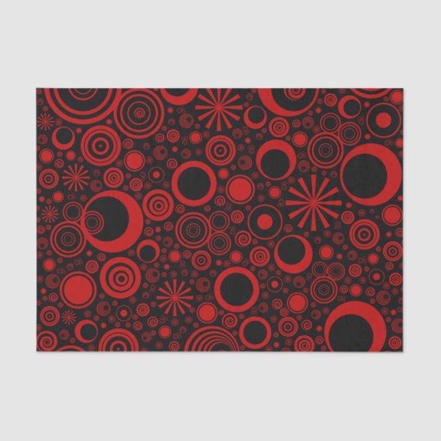 Papel De Seda DOCUMENTO DE RAPIDEZ Rounds-Red-Black-TISSUE (Anverso)