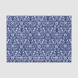 Papel De Seda Documento de Tejido AZUL Y BLANCO William Morris