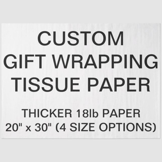 Papel De Seda Documento De Tejido Blanco Personalizado Para Los  (Anverso)