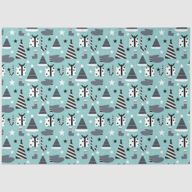 Papel De Seda Documento de temas sobre elementos de navidades (Anverso)