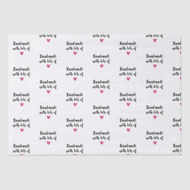 Papel De Seda Documento hecho a mano con amor (Anverso)