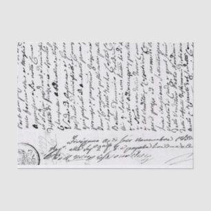 Papel De Seda Documento manuscrito vintage