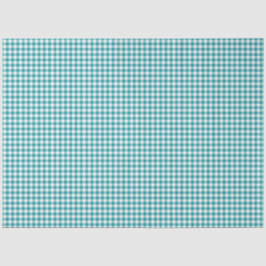 Papel De Seda Documento sobre el patrón de Gingham Verde azulado