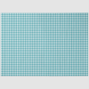 Papel De Seda Documento sobre el patrón de Gingham Verde azulado