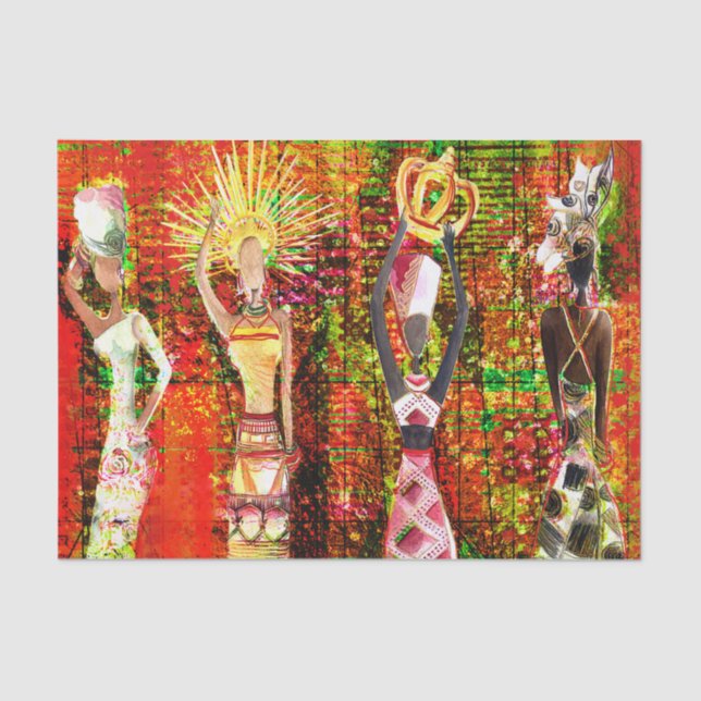 Papel De Seda Documento sobre el tema de los supremos africanos (Anverso)