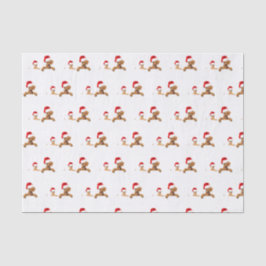 Papel De Seda DOGS IN Santa sombrats Tissue Paper