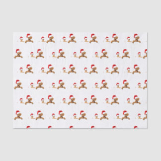 Papel De Seda DOGS IN Santa sombrats Tissue Paper