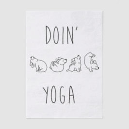 Papel De Seda Doin' yoga cute dog