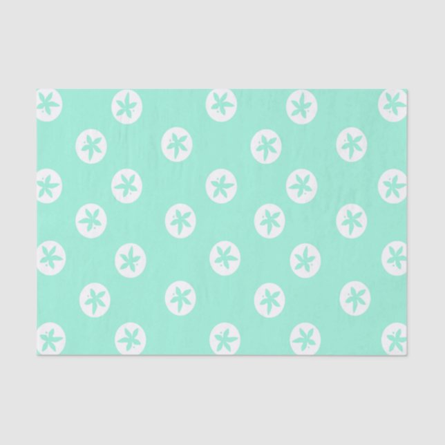 Papel De Seda Dólares de arena en Seafoam (Anverso)