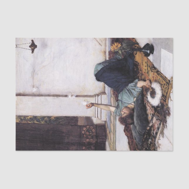 Papel De Seda Dolce Far Niente por John William Waterhouse -1879 (Anverso)