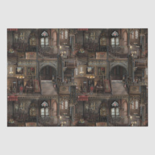 Papel De Seda Dollshouse gótica victoriana con muñecas en