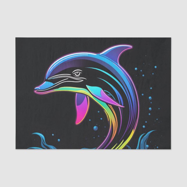 Papel De Seda Dolphin Neon Vibrant (Anverso)