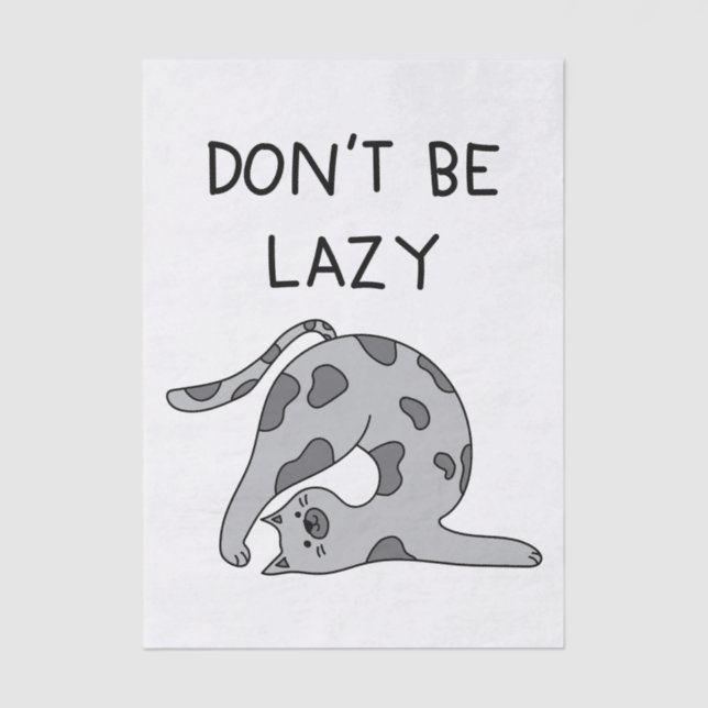 Papel De Seda Don’t Be Lazy Yoga Cat (Anverso)