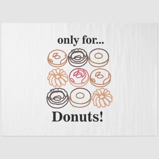 Papel De Seda Dona Dónut Dulce Cumpleaños Divertido (Anverso)