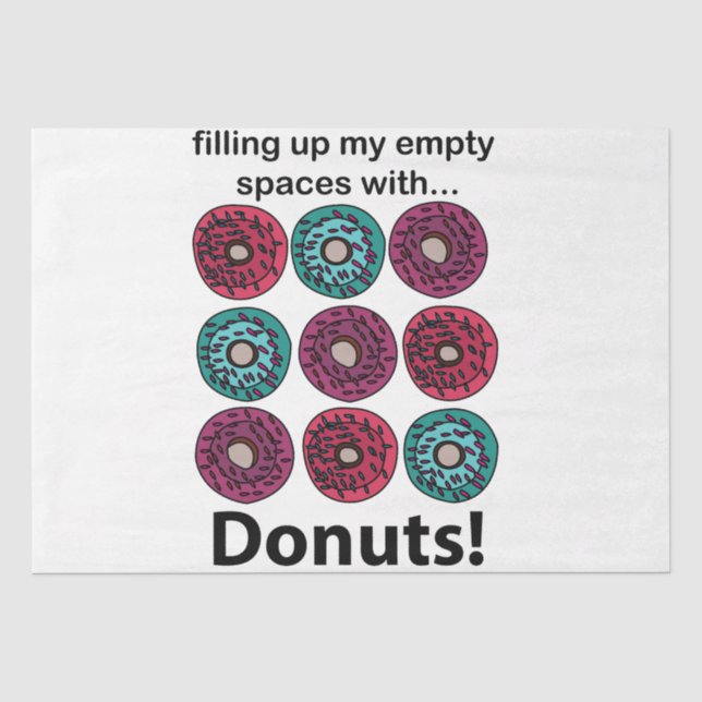 Papel De Seda Donas Rellenando Mis Espacios Vacíos Con Donas (Anverso)
