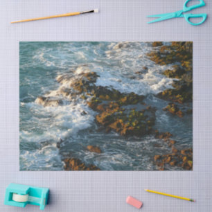 Papel De Seda Donde el océano se encuentra con las rocas