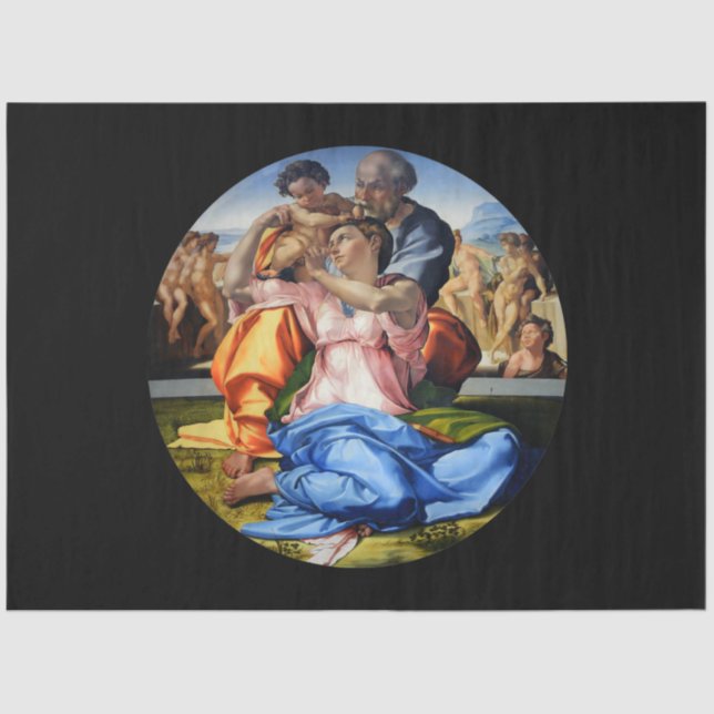 Papel De Seda Doni Tondo, Doni Madona, Michelangelo, 1507 (Anverso)