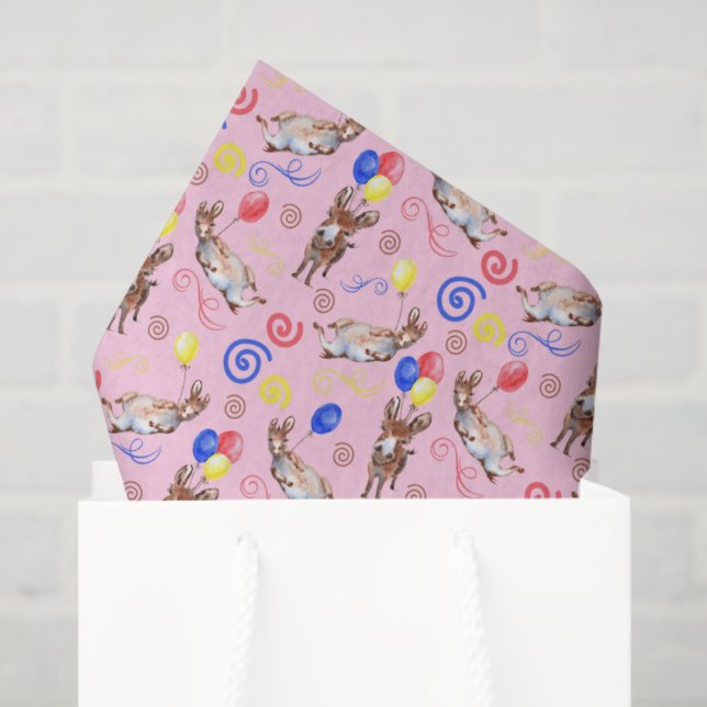 Papel De Seda Donkey Tissue Paper in Pink (Bolsa de regalo)
