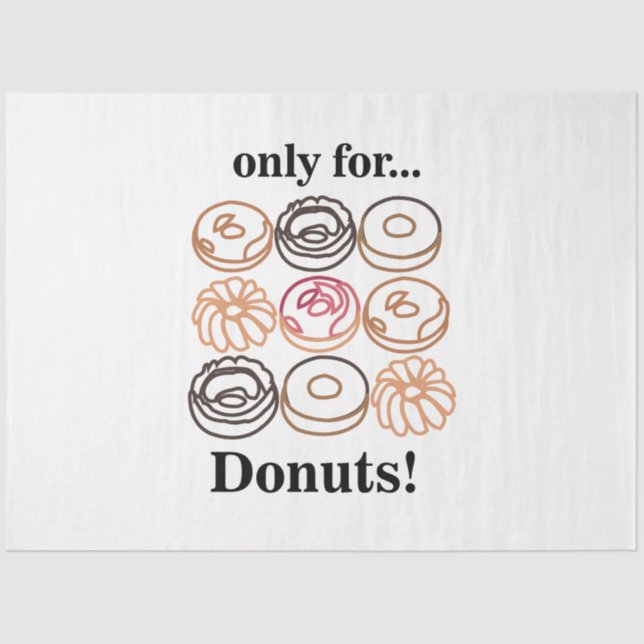 Papel De Seda Donut Doughnut Sweet Funny Birthday (Anverso)
