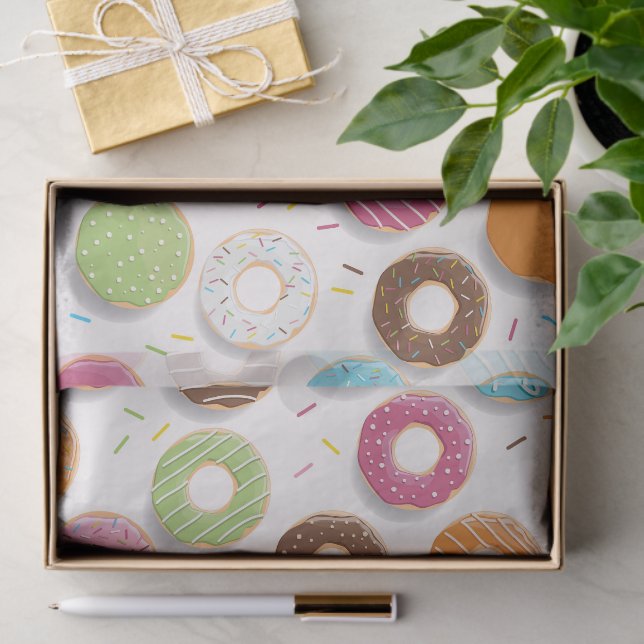 Papel De Seda Donuts Pattern  (Regalo )