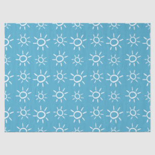 Papel De Seda Doodle del Sol Juguetón Patrón de Verano