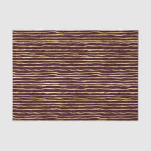 Papel De Seda Doodle rayados de burgundy y oro, arte elegante