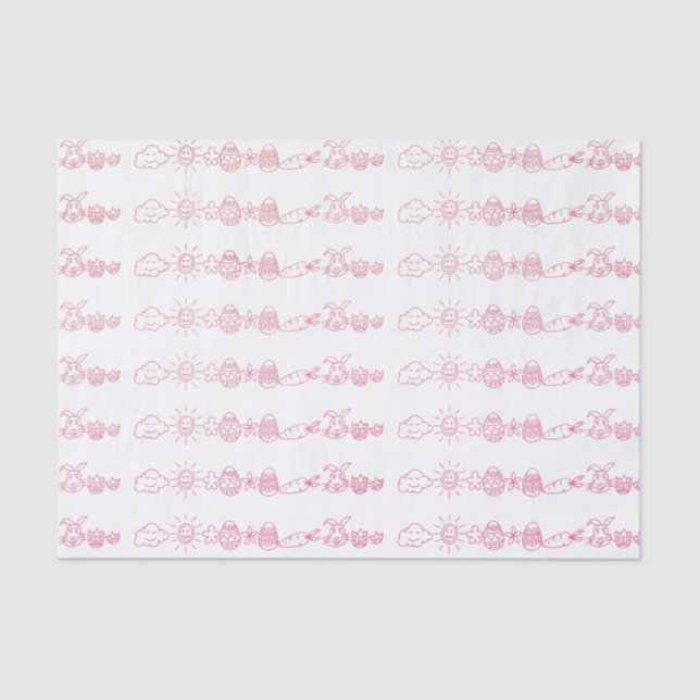 Papel De Seda Doodles de Pascua (Anverso)