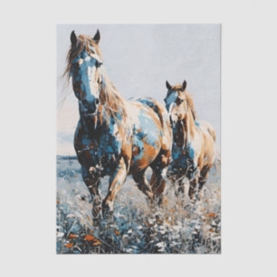 Papel De Seda Dos caballos pintos decoupage