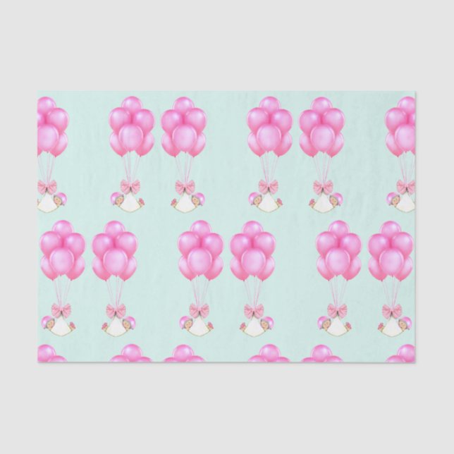 Papel De Seda Dos Chicas Baby Shower Gift (Anverso)