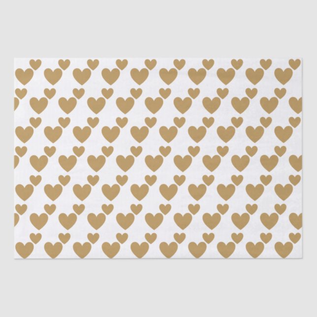 Papel De Seda Dos corazones de Boda de oro (Anverso)