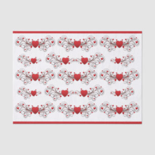 Papel De Seda Dos corazones entrelazados se convierten en uno