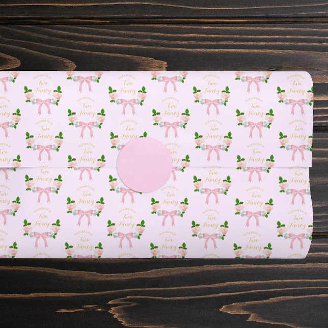 Papel De Seda Dos cumpleaños floral Fancy Bow (Subido por el creador)