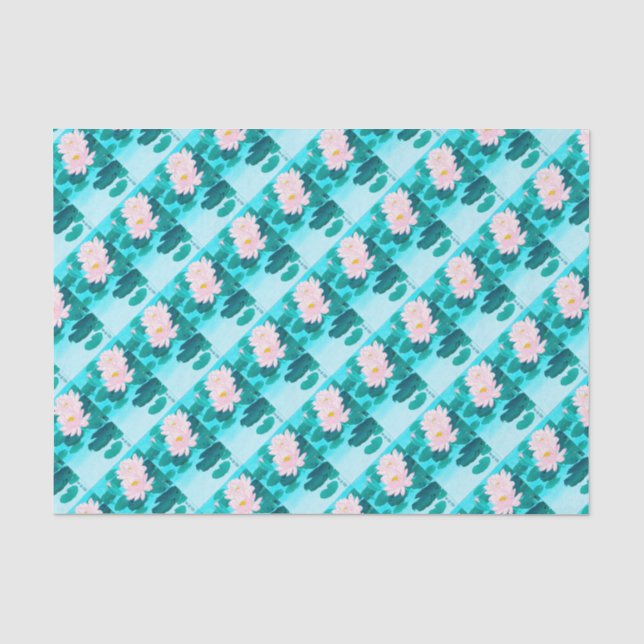 Papel De Seda Dos flores de Lotus (Anverso)