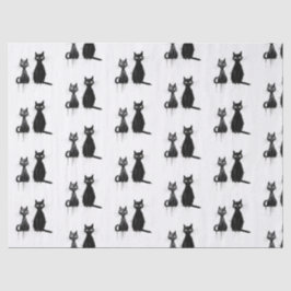 Papel De Seda Dos gatos negros
